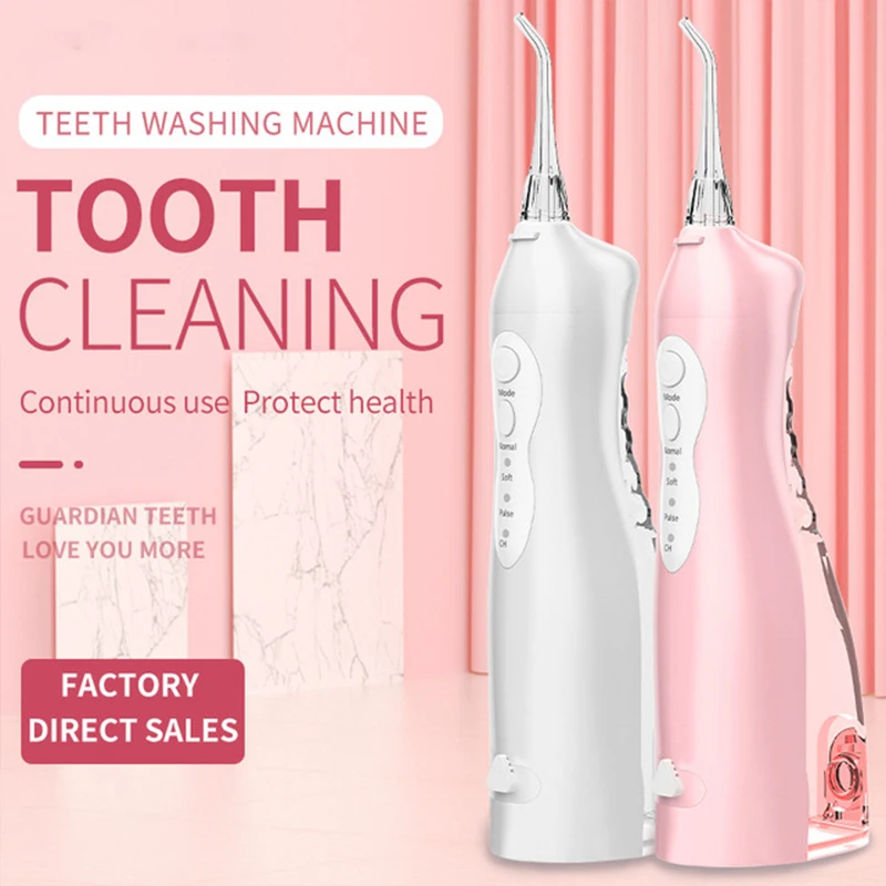 

True Illusion Dental Water Jet Flosser Oral Irrigator USB Rechargeable IPX7 Proof Teeth Whitening Cleaning Dentistry Tool
