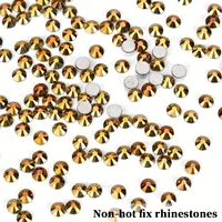 1440pcs Gold Crystal Flatback Non Hot Fix Rhinestones Stones Beads Glass Jewelry Charm Nail Art Decorations Jewelry Accessories 2