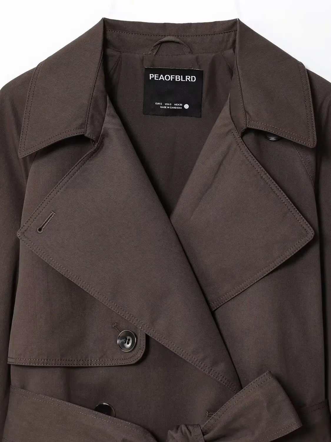 Women's Casual Waist-Cinching Double-Breasted Coat Spring Autumn Workwear Outerwear Trendy Long Sleeve Suit Collar Regular Le... - 3