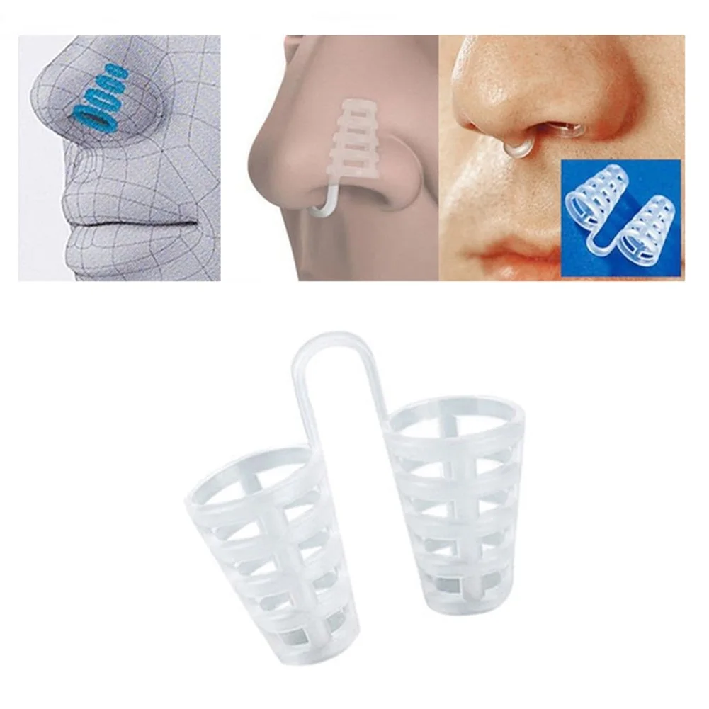 

1/2Pcs Anti Snoring Apnea Nose Clip Breathe Aid Silent Snore Device Sleeping Equipment Snoring Stop Tool Relieve Snoring Night