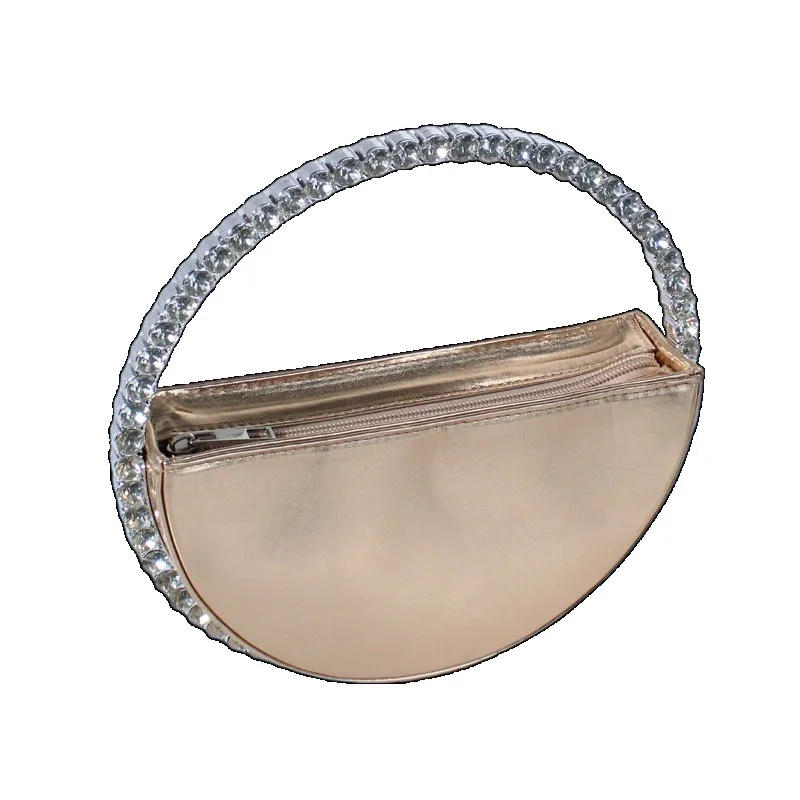 Luxury Rhinestone Party Handbag With Detachable Chain