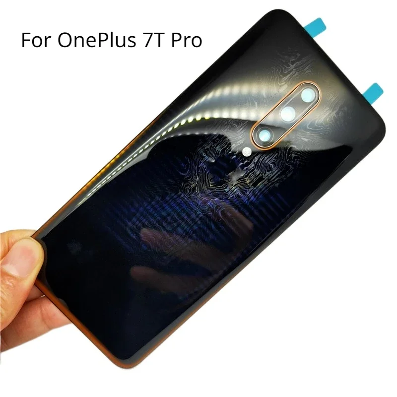 

For OnePlus 7T Pro Back Glass Battery Cover Door Rear Housing Panel Case For One Plus 7Tpro Battery Cover+Camera Lens