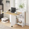 Folding Dining Table with 2 Tier Storage 3