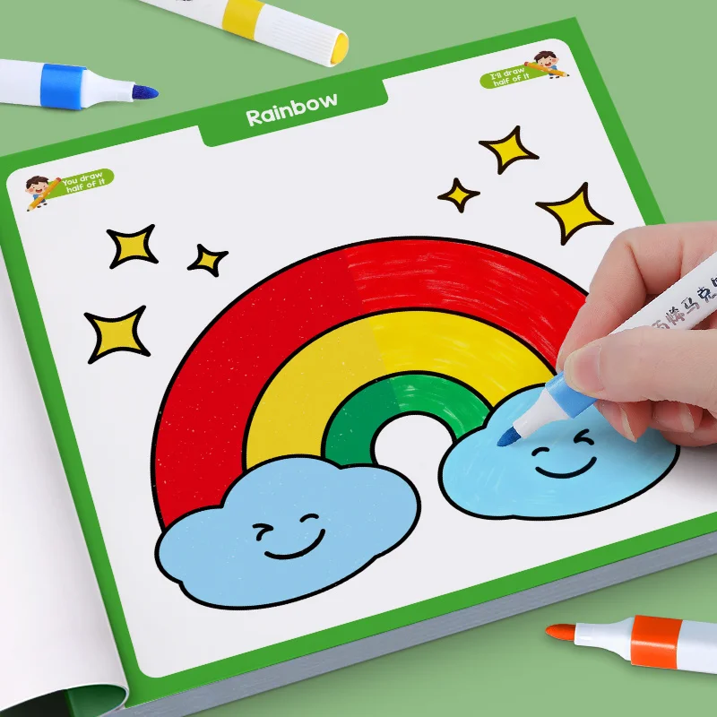 Interactive Graffiti Art and Symmetry Coloring Book
