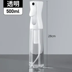 Continuous Mist Refillable Hair Spray Bottle - Automatic Salon Barber Water Sprayer (Clean - 500ml)