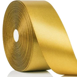 Luxurious Silk Ribbon Assortment for Crafts and Gift Wrapping - Set of 25 Rolls (Gold)