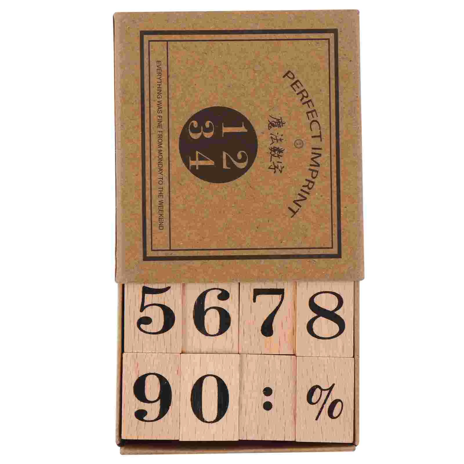 

Self Made Wooden Stamp Set Child Vintage Stamps Woodblock Rubber Scrapbook Seal