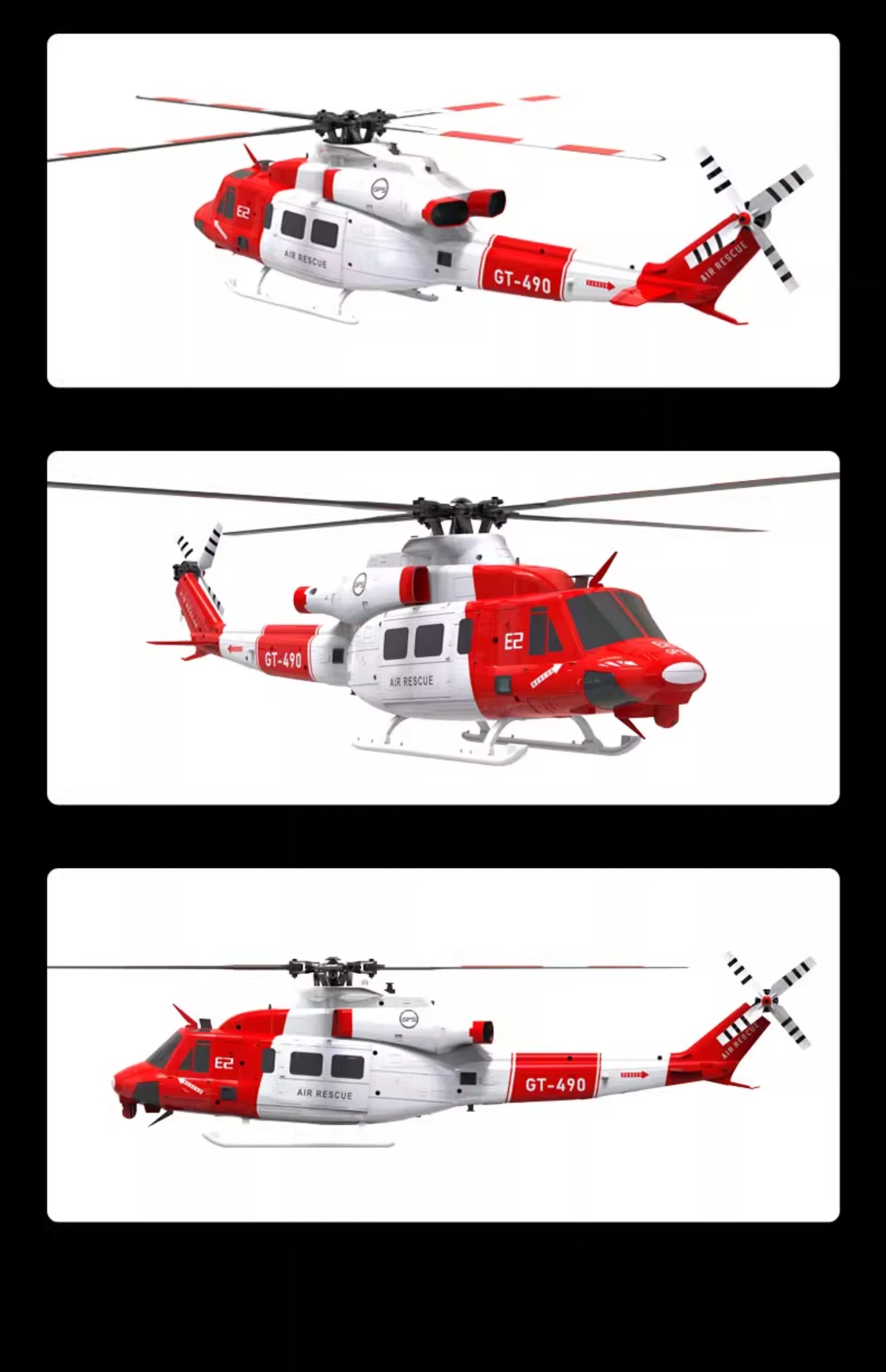 Sa441996dc3aa4629a7cfdedd9638339al BNF GOOSKY E2 GPS 헬리콥터 스마트 UH-1Y 스케일 RC 드론 자율 비행 6G 안정화 LED 내비게이션 원격 제어 장난감