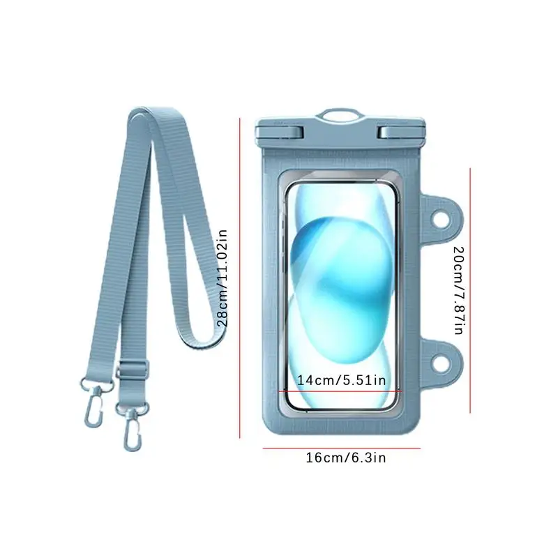 Waterproof Phone Bag Screen Touchable PVC Waterproof Phone Bag For Swimming Clear Dry Pouch With Adjustable Strap Phone