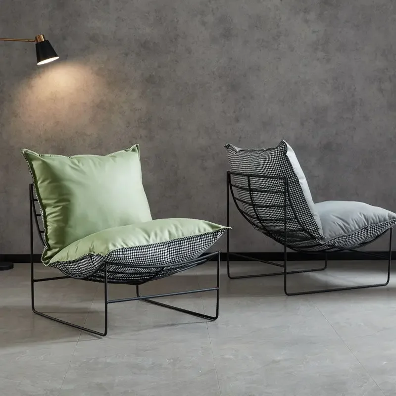 Wrought Iron Simple Iron Chair Design Nordic Sofa Lazy Small Sofa