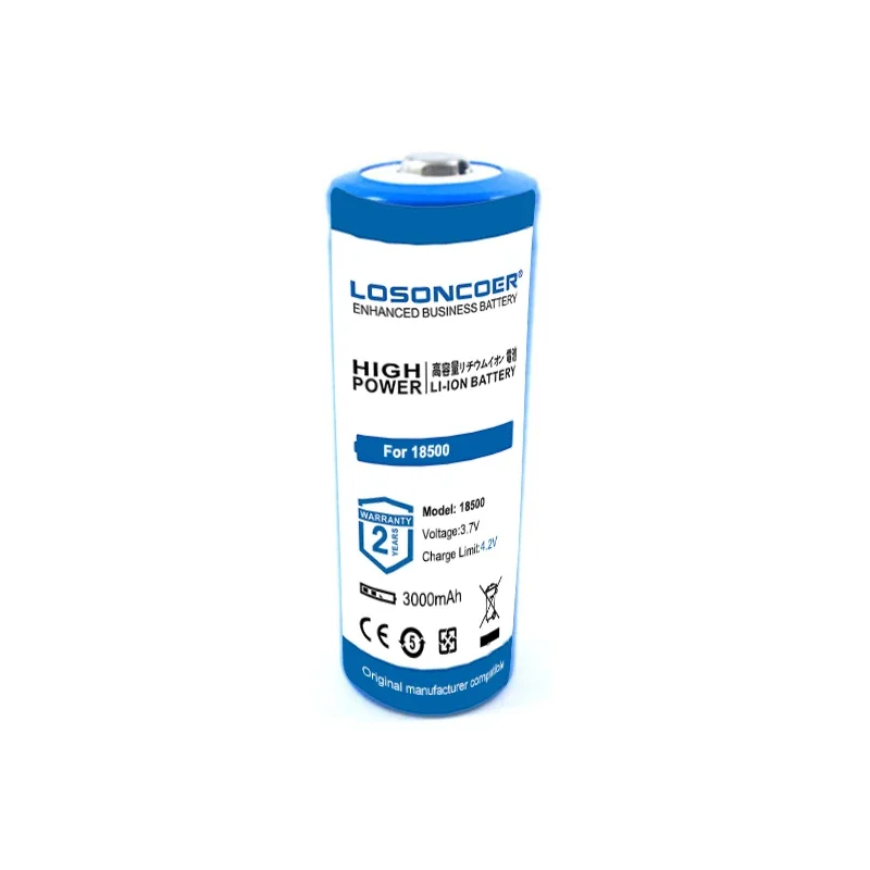 3.7V 18500 Battery 3000mAh 18500 Bateria Recarregavel Batteies Baterias ~In Stock - 2