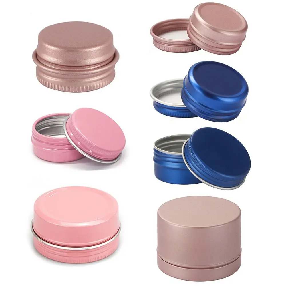 

1PC Aluminum Tin Jar Multistyles Metal Box Refillable Bottles Tea Cans Screw Twist Cap Bottle Candle Jars Cosmetic Container