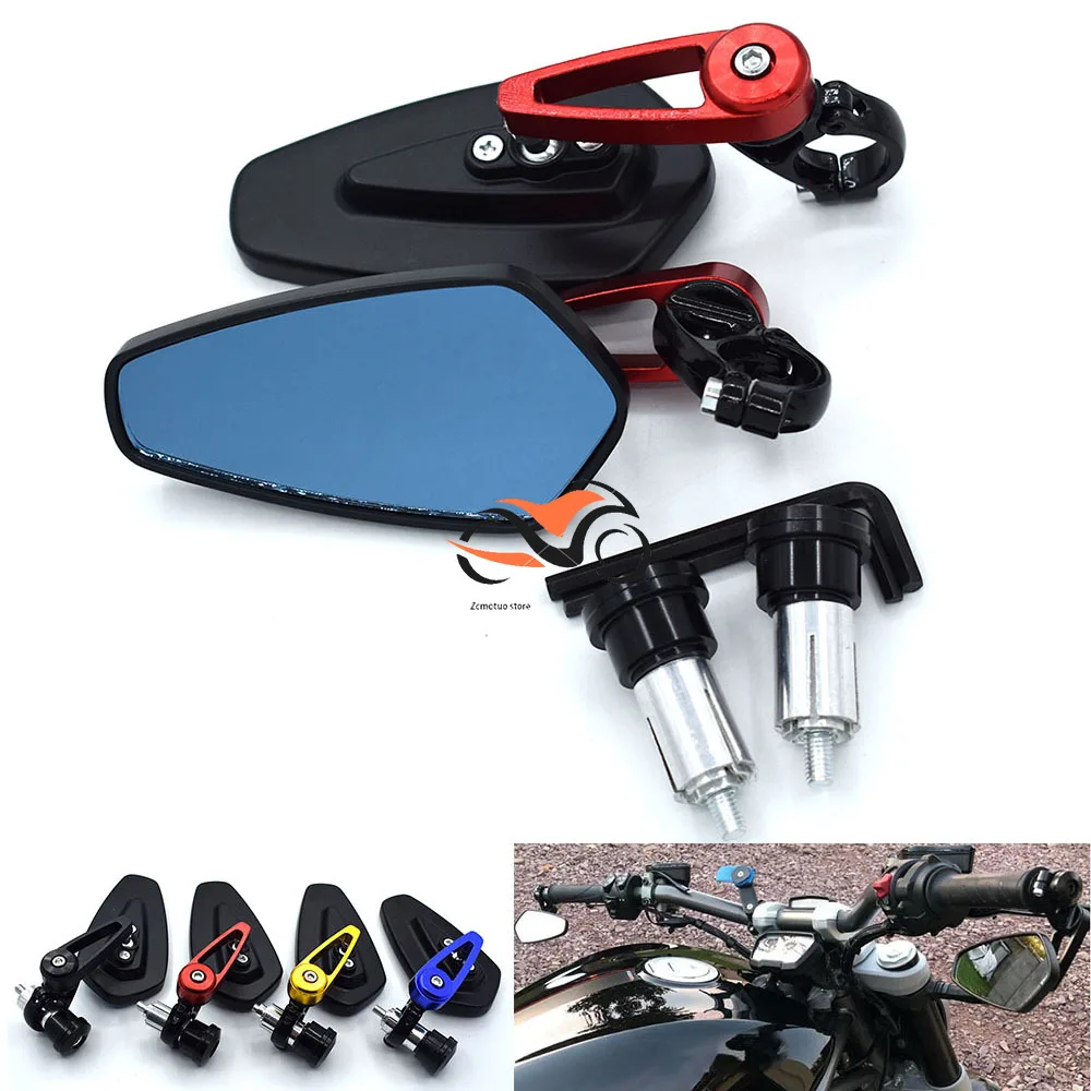 

Universal 7/8" 22mm Motorcycle Rearview Mirror HandleBar Ends Side Mirrors For Yamaha FZ1 FAZER FZ6 FZ6R FZ8 MT-07 MT-09 FZ-09