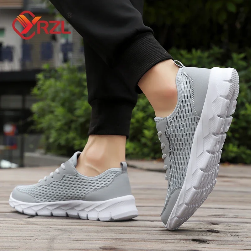 YRZL Men's Tennis Lightweight Breathable Mesh Athletic Shoes 6