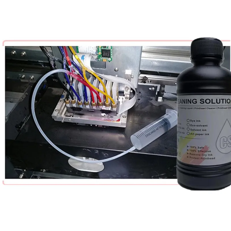 Epson Roland Mimaki UV 프린터 용 250ML UV 청소 액체 UV 프린트 헤드 청소 솔루션 용 청소 유체 UV 잉크 클리너