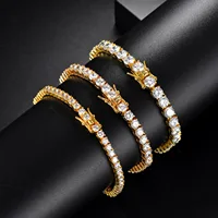 Bracelet de Tennis rond Moissanite D VVS1, prix d'usine, Original, plaqué argent Sterling S925, or 18 carats avec GRA pour femmes et hommes 3