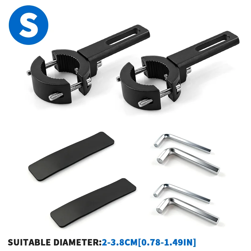 Motorcycle Auxiliary LED Spotlight Bracket and Headlight Support Clamp