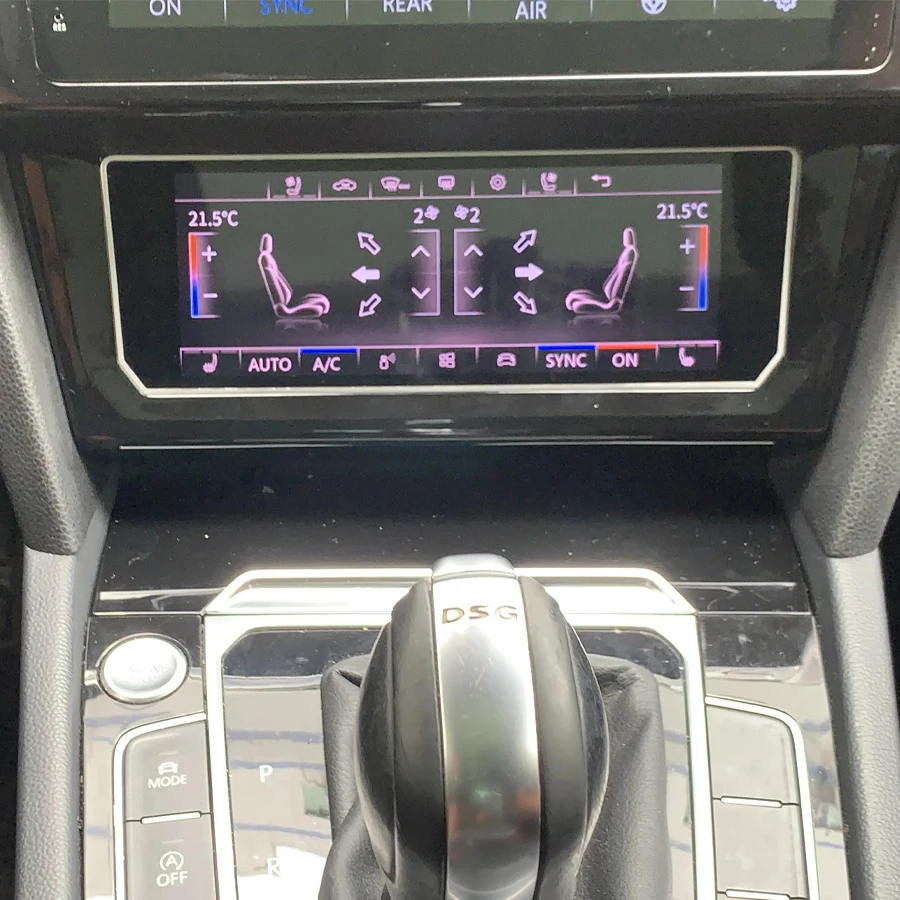 6.9''LCD A/C 기후 제어 패널 스위치 VW 골프 6 7 MK6 MK7 Tiguan Passat B7 B8 CC 변형 Tayron 에어컨 히터