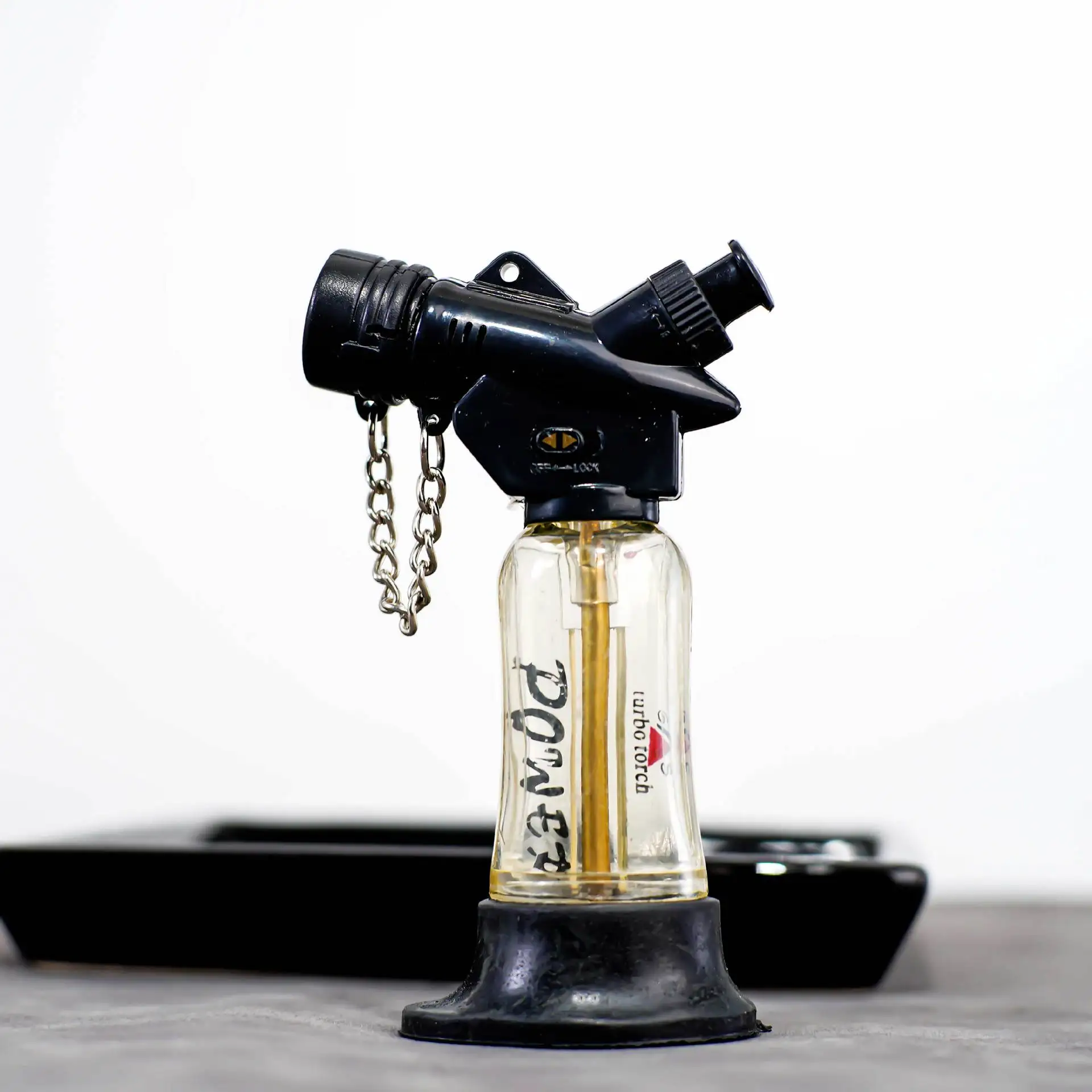 Turbo Jet Windproof Spray Gun Visible Butane Gas Lighter Cigar Pipe Cigarette Accessories Outdoor Camping Ignition Tool