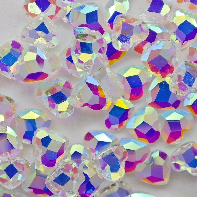 wholesale 5.5*6mm Heart INS Hot Flat Back Nail Rhinestone  Special Shaped Crystals Nail Art Stones 3D Personalized Decoration 3