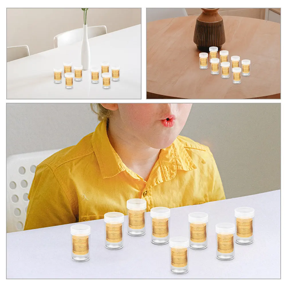 20pcs 홀더 투명 보관 케이스 수집가용 투명 컨테이너 플라스틱 상자 수집가용 보호대 용량 라운드 클리어