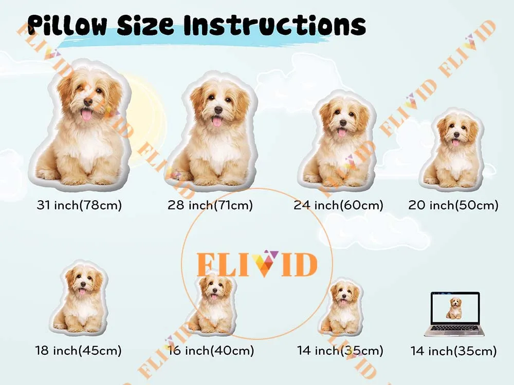 Funny Custom Dog Cat Pillow , Custom Animal Pillow for Friend or Pet, Turn Pet Into Pillow, Custom 3d Shape Pillows 4