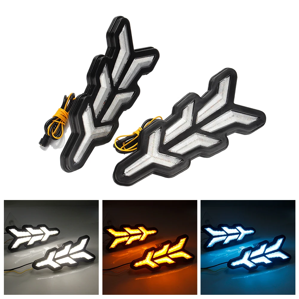 

OKEEN 2pc Led Daytime Running Light For Car Universal Driving Fog Turn Signal Sequentia Light DRL Auto Headlight Accessories 12V