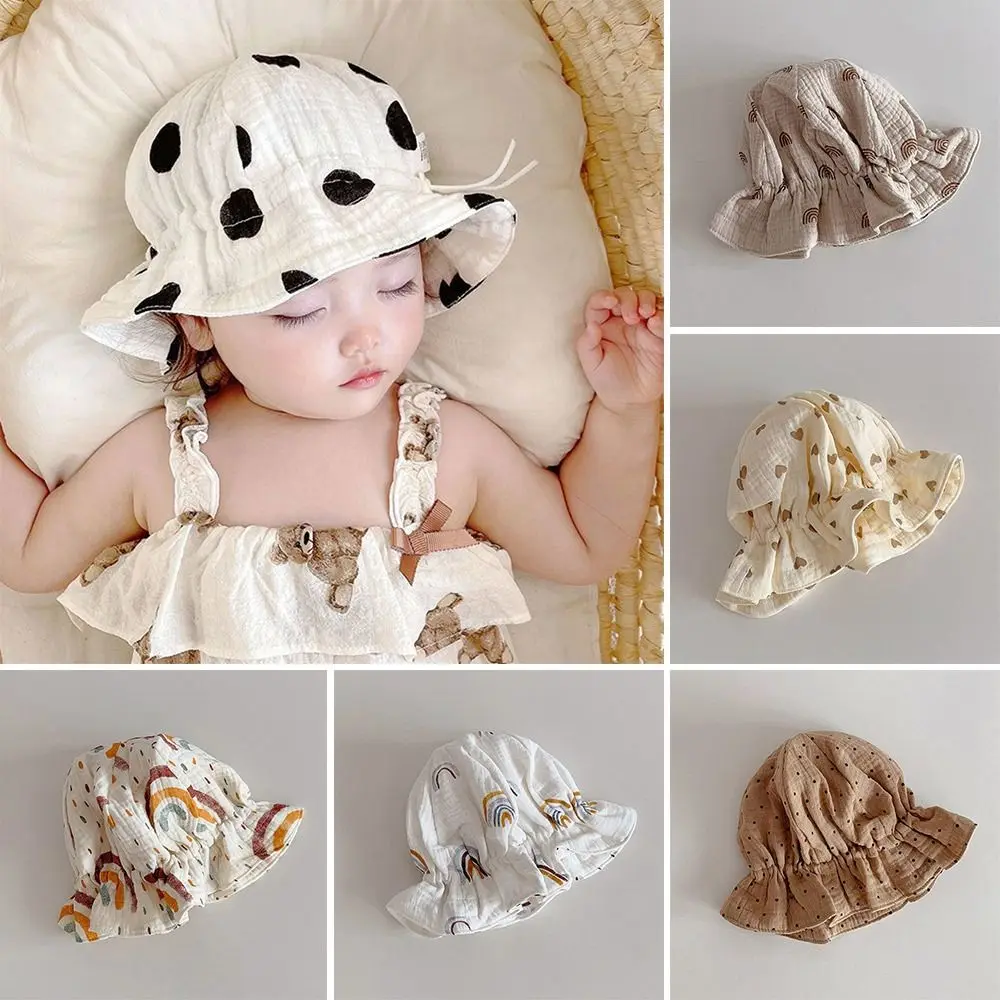 

36-45CM Lace Newborn Baby Hat Cute Cotton Kids Cap Princess Infant Toddler Bonnet Sun Hats Soft Adjustable Caps For 3-18 Months