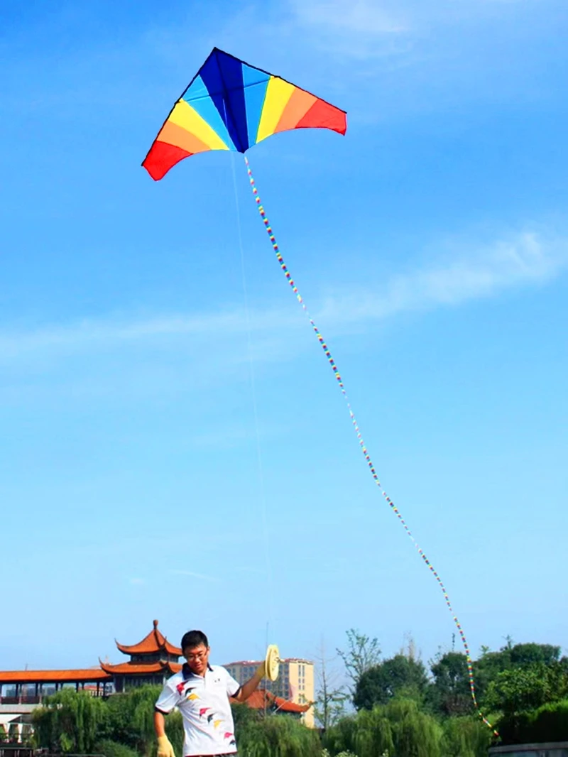 O envio gratuito de 300cm azul diamante pipa voando grande pipa macia ao ar  livre jogar 3d kite windsocks caminhada no céu pipas