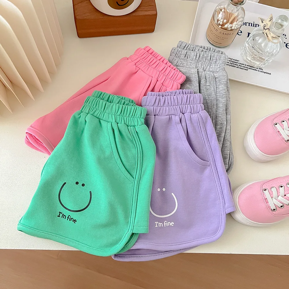 Summer Toddler Girls Shorts Korean Cotton Letter Printed Baby Girl Shorts Thin Infant