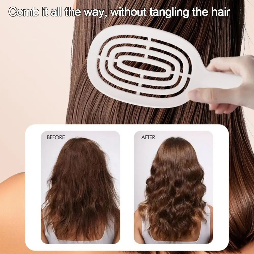Fashion Hollow Massage Comb Anti-static Elegant Scalp Massage Brush Convenient Wet Dry Use Hair Brush Styling Tool