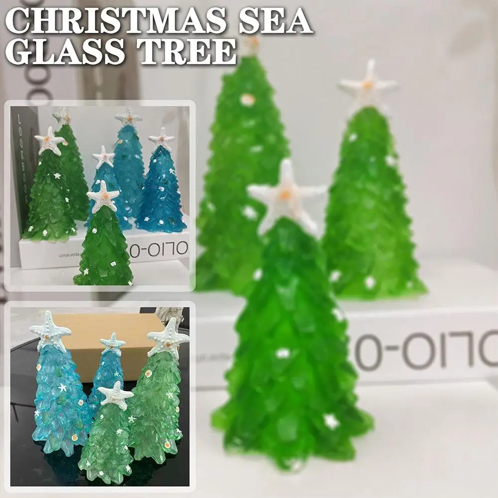 

2023 New Creative Resin Beach Starfish Christmas Treee Themed Starfish Mediterranean Gradient Ocean Blue Ornament Princess L8B9