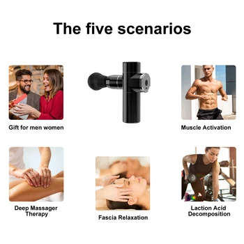 Deep Muscle Massage Gun Electric Massager Mini Fascia Gun Pistol 6