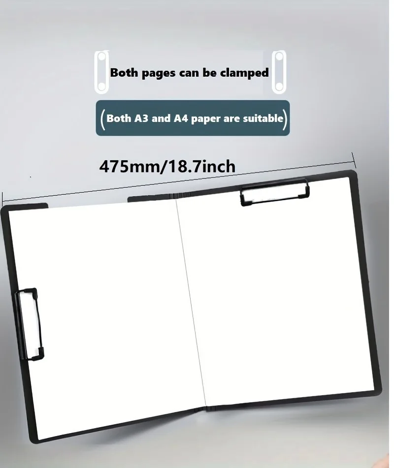 1 stücke A4 Datei Ordner Zwischenablage Schreiben Pad Memo Clip Bord Clips Test Papier Lagerung Organizer Schule Liefert Büro Stationäre – Detail 2