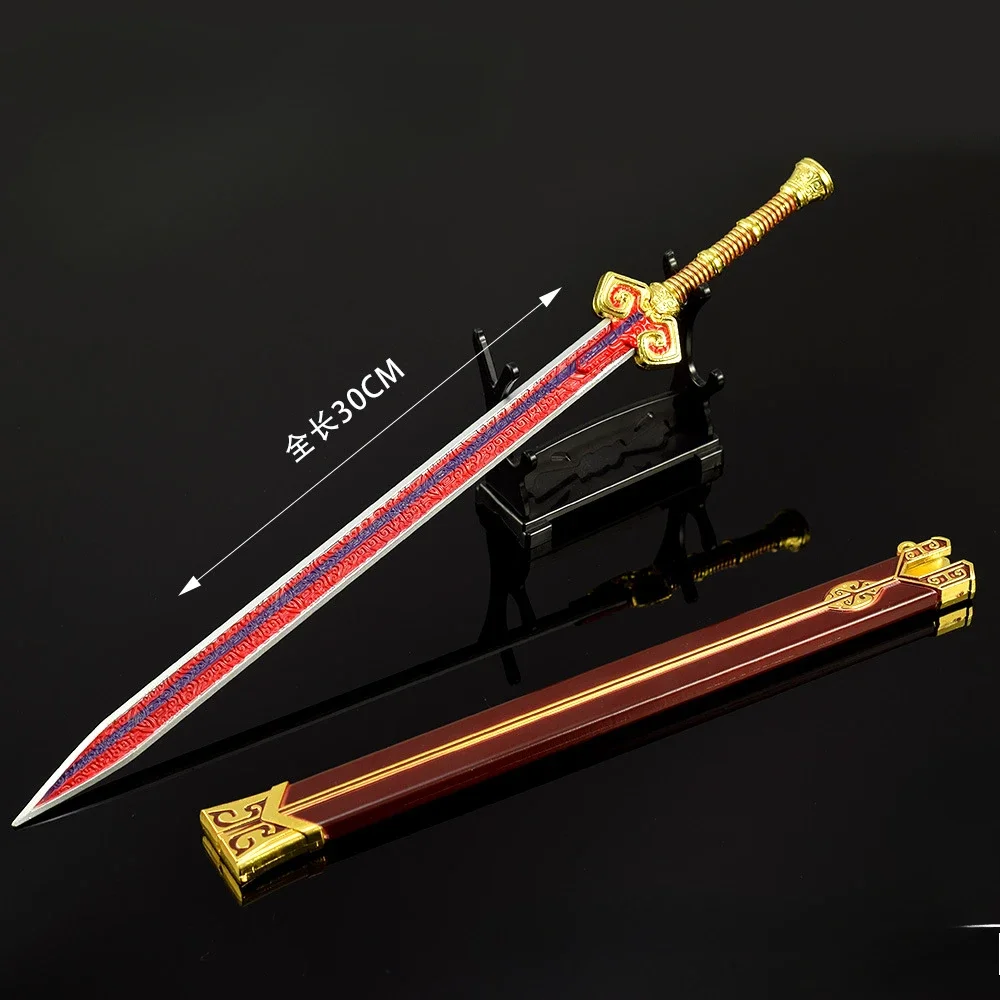 30cm Chinese Style Ancient Metal Famous Changhong Sword Cold Weapons Model Outdoor Toy Desk Decoration Ornament Crafts Equipment 2