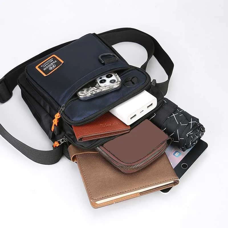 Casual Men's Small Nylon Handbag Stylish Crossbody Shoulder Bag for Men Compact & Lightweight Trendy Messenger Purse Сумка