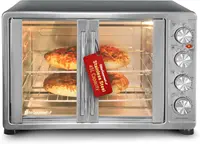 Gourmet ETO-4510M French Door 47.5Qt, 18-Slice Convection Oven 4-Control Knobs, Bake Broil Toast Rotisserie Keep Warm, Inc 1