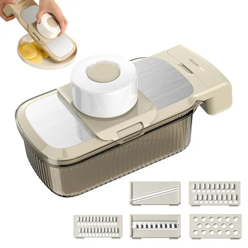 

Potato Slicer Multifunctional Vegetable Cutter Potato Peeler Food Chopper Carrot Grater Cheese Shredders With Container