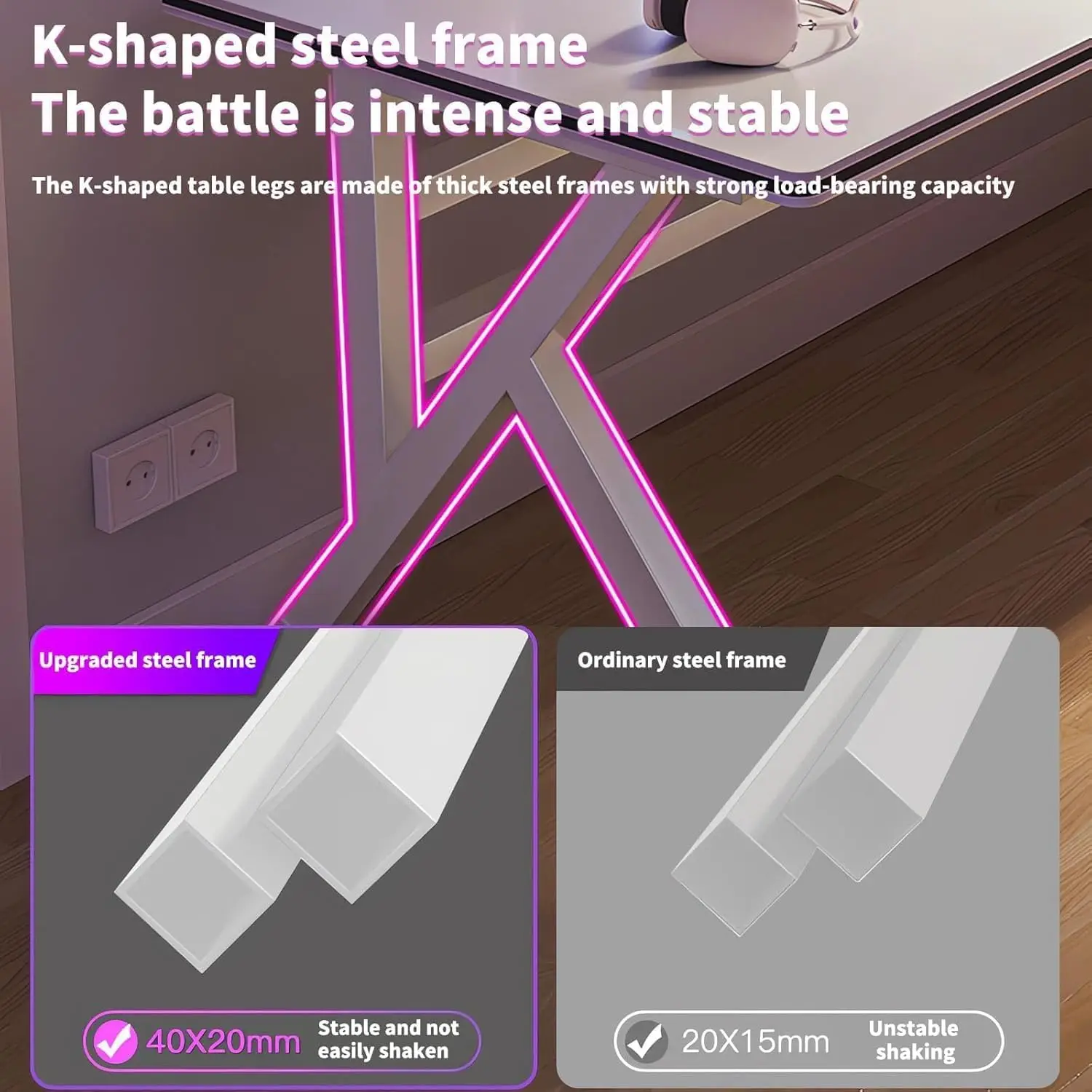 مكتب ألعاب 120 سم أبيض