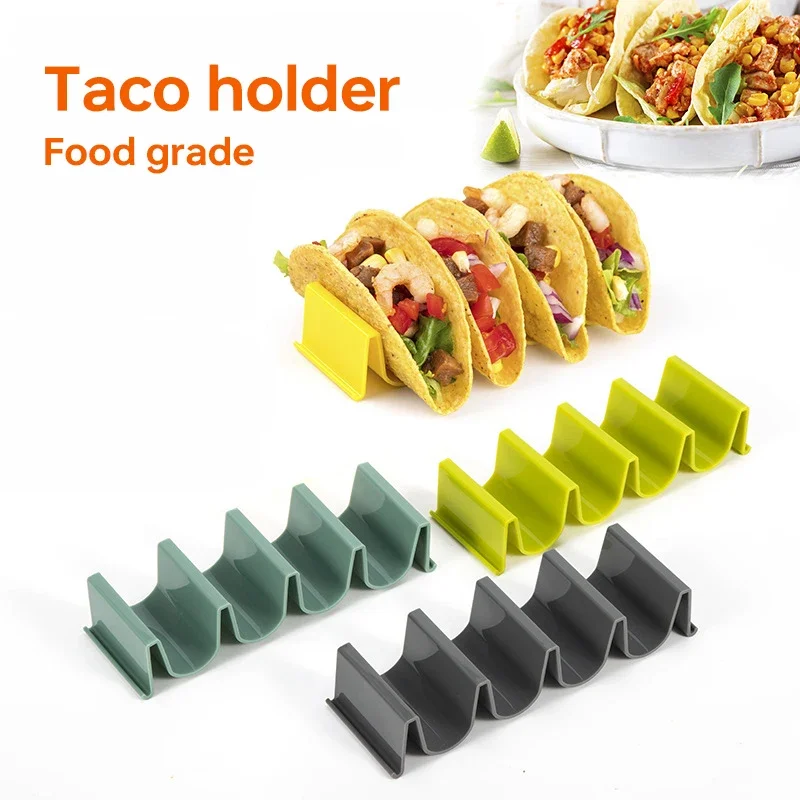 

New Mexican Roll Rack Taco Holder Tortilla Pancake Stand Holder Creative Wave Shape Tray Holder Taco Cake Rack Kitchen Gadgets