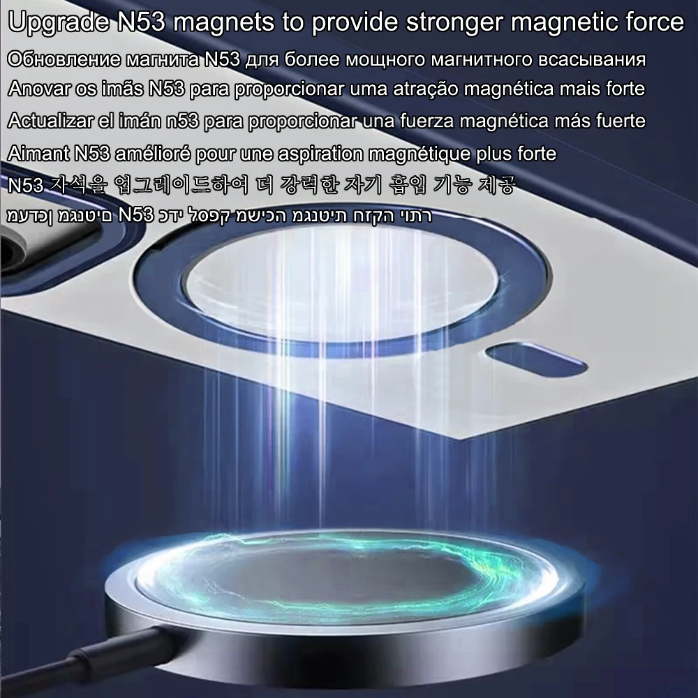 Magnetic Clear Protective Cover with Enhanced Wireless Charging Compatibility