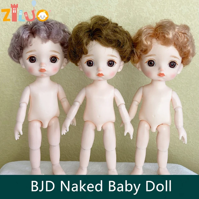 17cm Ball-jointed BJD Ob11 Dolls Male Naked Body Cute Face Doll Make-up Change 13 Joints Dolls for Girls Toys Birthday Gifts 1