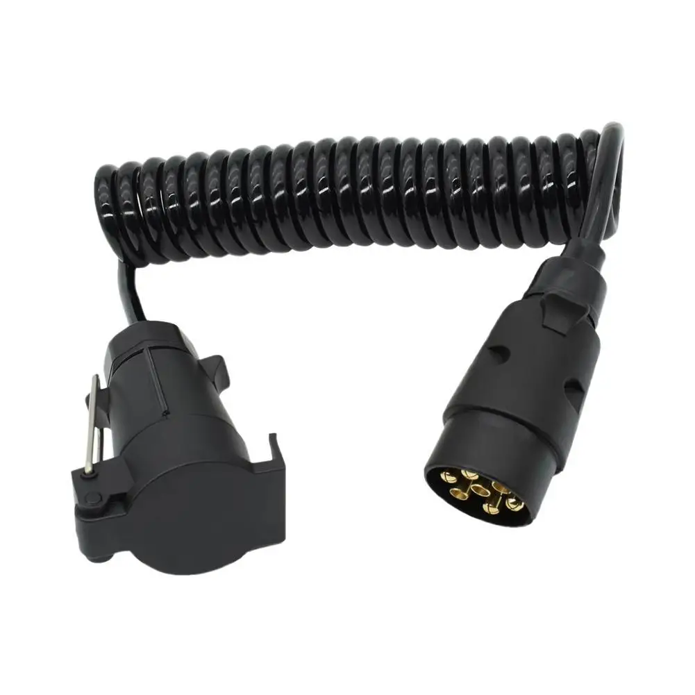 Trailer Extension Cable 7Pin Truck Light Board Male To Female Wire Plug Socket Couplings Circuit Plug Socket Tool trailer extension cable