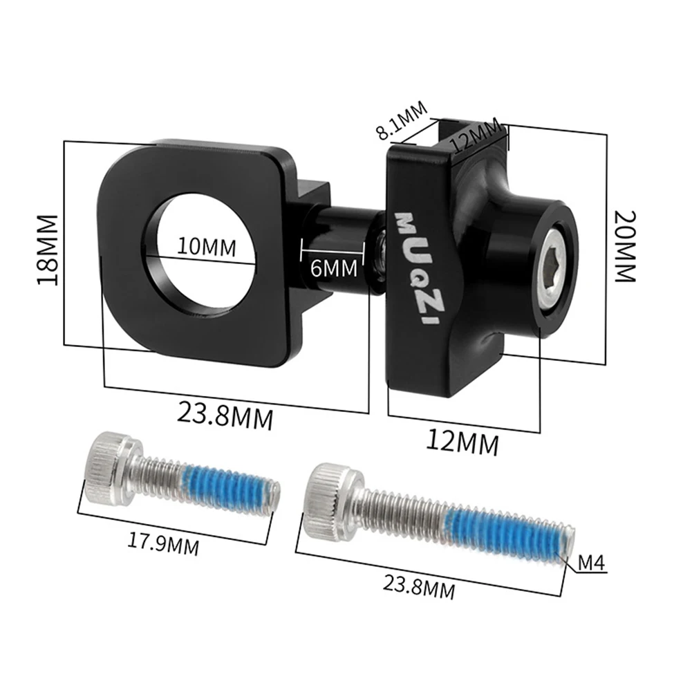 цена 1pc Bicycle Chain Adjuster Tensioner Single Speed Bike Chain Guide 10mm 36x20mm Aluminum Alloy Bicycle Parts Bicycle Chains