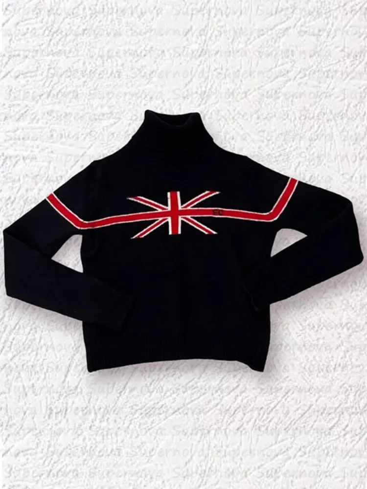 

Long-sleeved short punk street loose fit sweater 90' s Harajuku aesthetic clothing Y2K retro new slim fashion pullover