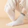 3/5 Pairs Women Five Finger Socks High Quality Cotton Toe Socks Autumn Spring Sports Athletic Ankle Socks with Five Finger 5