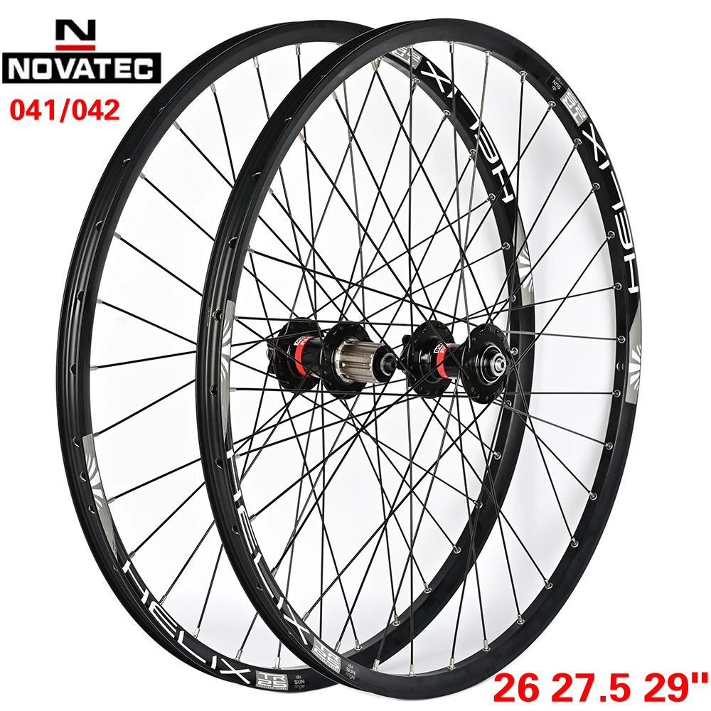 Novatec Fahrradradsatz 26/27,5/29 Zoll mit D042SB Naben QR SunRingle Felge 32 Löcher MTB BIKE Rad Scheibenbremse Innenrohr – Detail 1