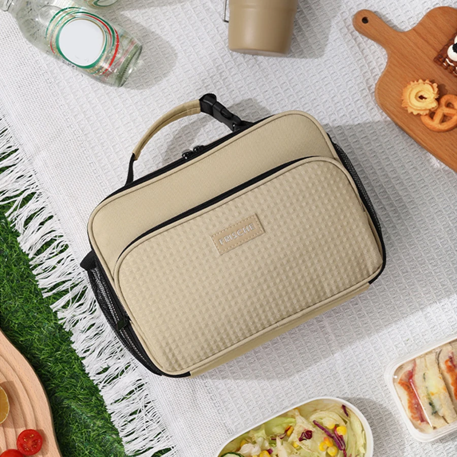 Insulated Bento Lunch Handbag with Aluminum Foil Lining