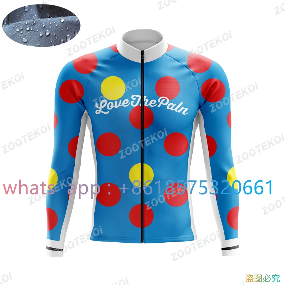 Love The Pain Waterproof Cycling Jacket Men Windproof Mtb Bike Jersey Bicycle Riding Running Snowboarding Coat