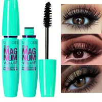 4D Black Mascara Thickening, Lengthening, Curling, Waterproof Liquid Fiber Mascara, Eyebrow Liner 4
